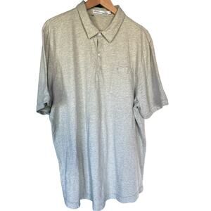 CRIQUET Mens Size XXL Heathered Green 100% Cotton Short Sleeve Golf Polo